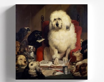 Laying Down the Law (or Trial by Jury) by Edwin Landseer 1840 | Victorian Art Print (B4941)