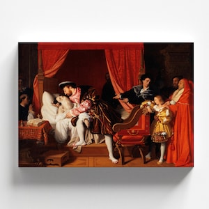 The Death of Leonardo da Vinci by Jean-Auguste-Dominique Ingres 1818 | Neoclassicism Art Print (D1003)