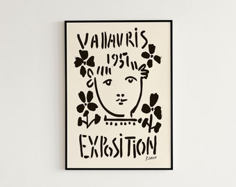 Vallauris Exhibition 1951 Pablo Picasso | Home Decor Poster | Housewarming Gifts