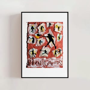 Roland Garros French Open 2003 Poster, Jane Hammond, Modern French Art, Lithograph, Tennis Poster, Contemporary Wall Art (A0374)