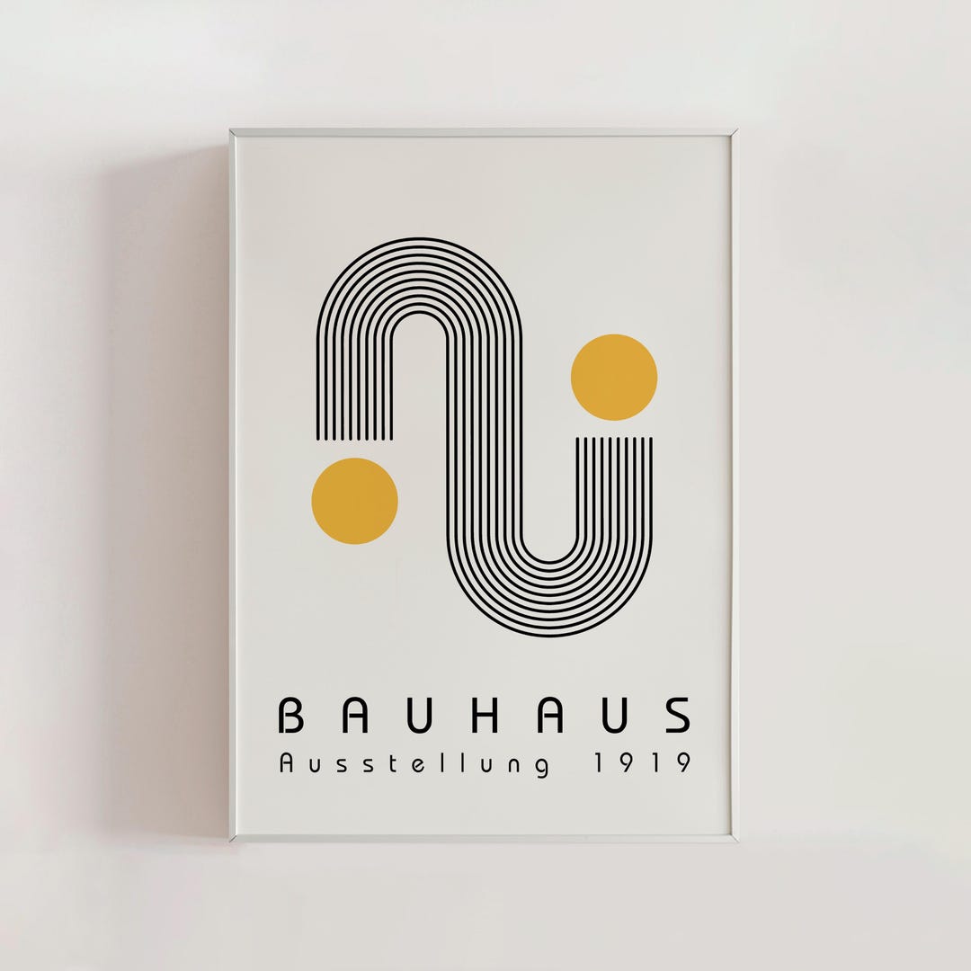 Yellow Geometric Bauhaus Poster, Bauhaus Art Print, Modernist Poster ...