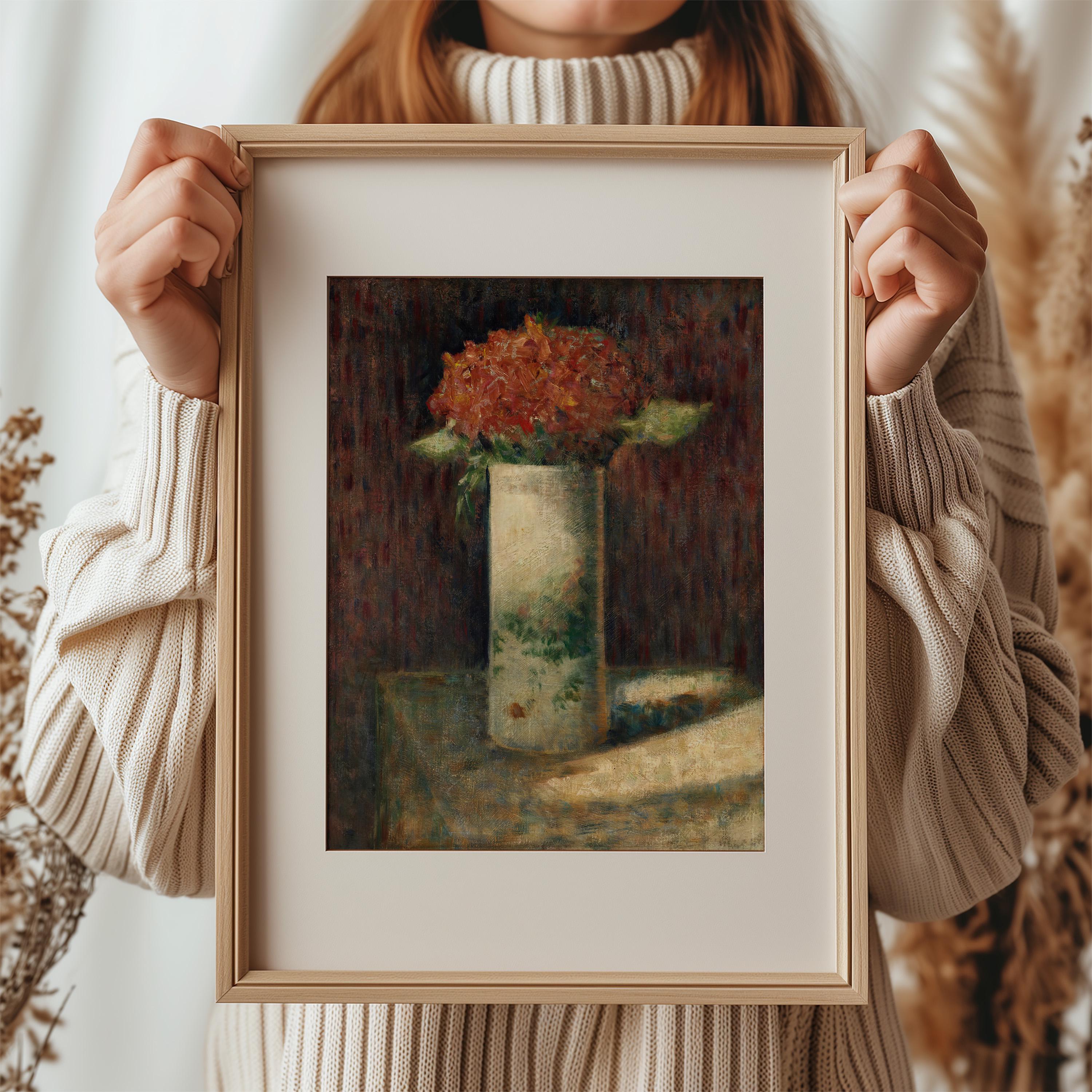 Vase of Flowers by Georges Seurat C.1879-81 | Pointillism Art