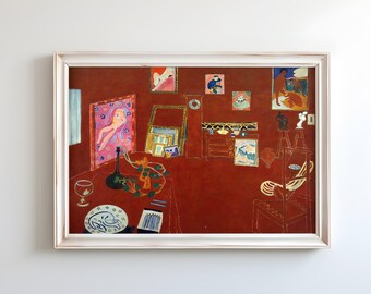 The Red Studio (l'atelier Rouge) by Henri Matisse 1911 | Fauvist