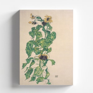 Sunflower (Sonnenblumen) by Egon Schiele 1917 | Expressionism Art Print (B4749)