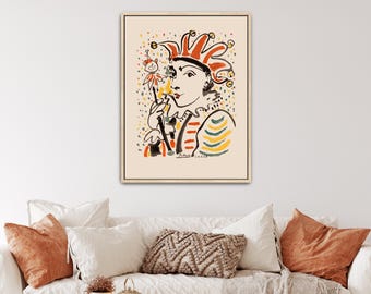 Carnaval (Fou de roi) by Pablo Picasso Canvas Print | Expressionist Abstract Art (B8366)