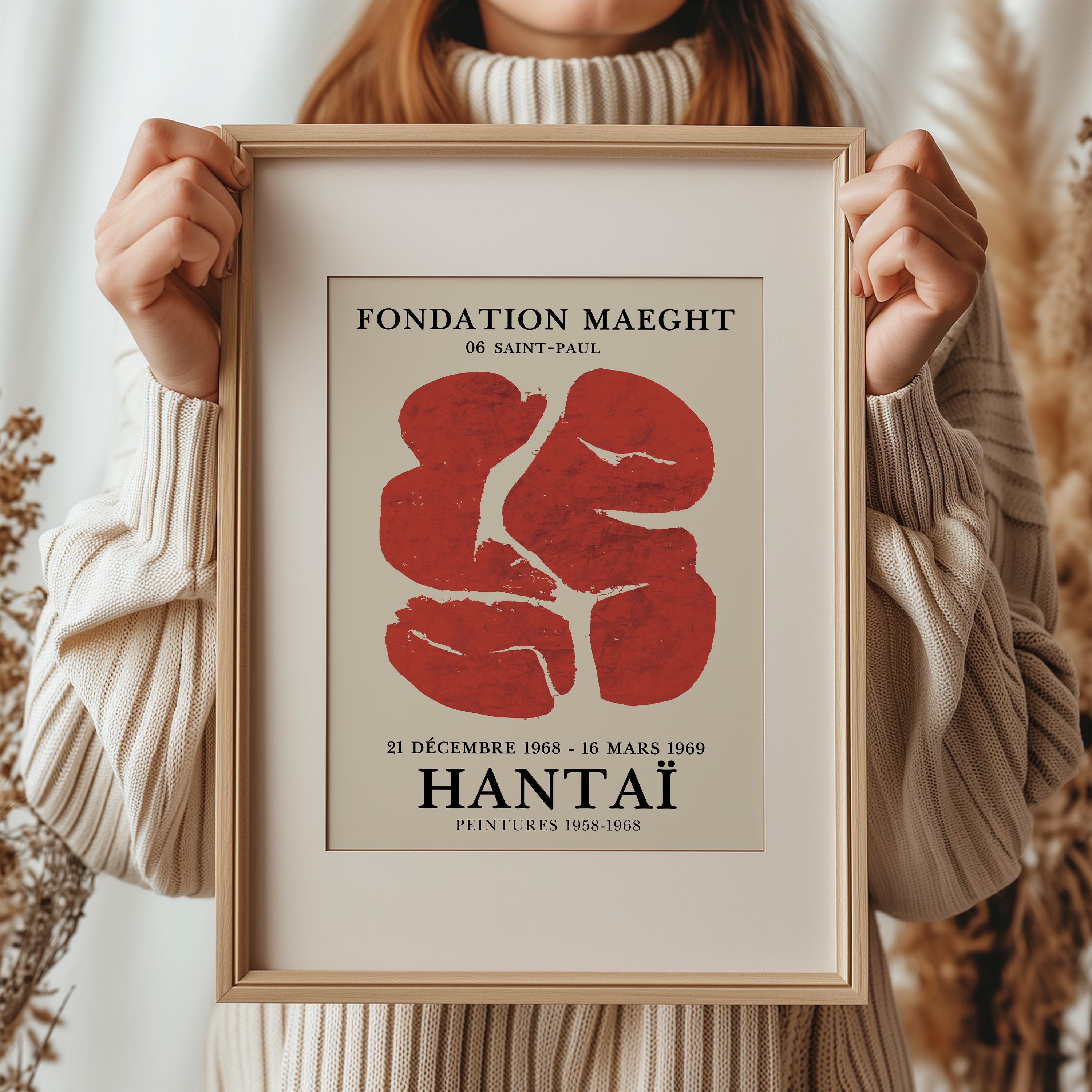 Simon Hantai Galerie Maeght Exhibition Poster, French Mid Century