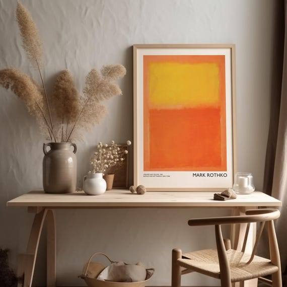 Mark Rothko A Retrospective Poster, Vintage Abstract Modern Art