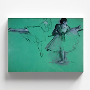 Tänzer üben an der Barre von Edgar Degas 1876-77 | Impressionismus Kunstdruck (D0843)