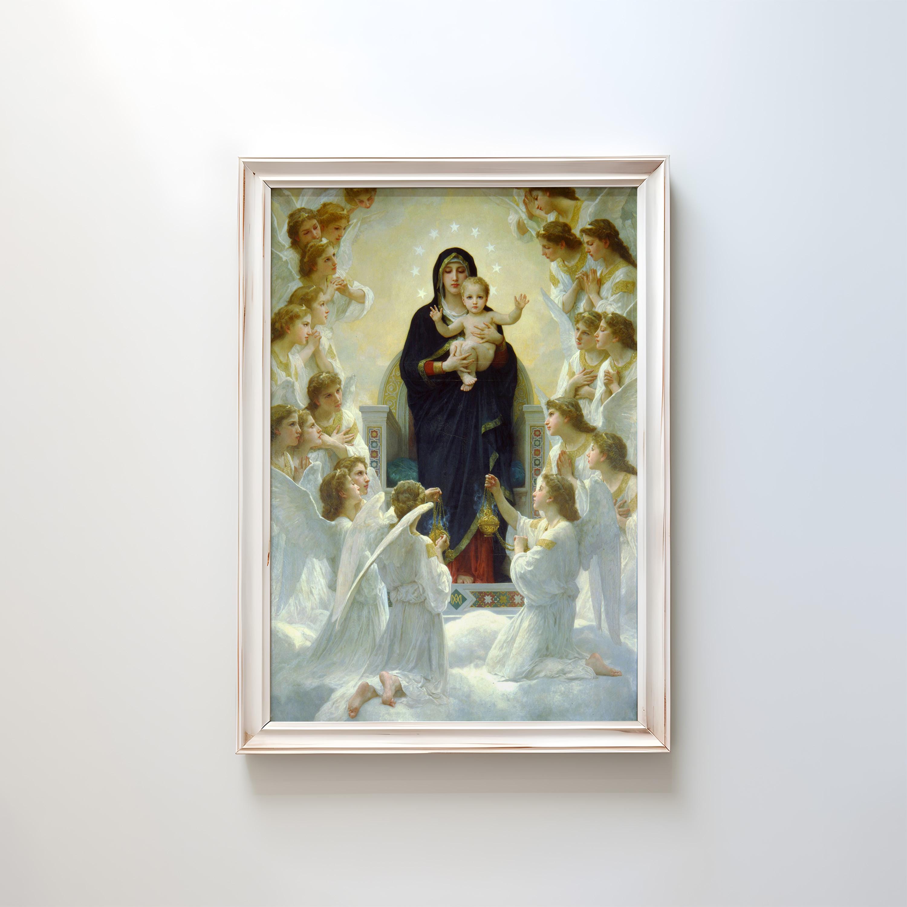 The Virgin With Angels by William-adolphe Bouguereau 1900