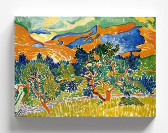 Góry w Collioure autorstwa André Deraina 1905 | Fowizm, wydruk artystyczny (B4498)