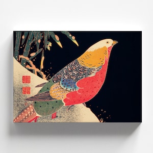 Golden Pheasant in the Snow by Ito Jakuchu ca. 1900 | Japanese Art Print (B4656)