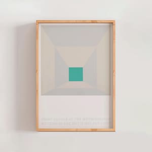 Josef Albers Vintage 1971 Mid Century Modern Museum Exhibition Poster, Geometric Abstract Contemporary Wall Art, Modern Gallery (A0669)