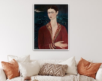 self portrait with velvet dress In A D'aprs , Painting by Thierry Robert accentuated with a dramatic plunging bodice and sculpted silhouette Frida Kahlo: Self-portrait wearing a