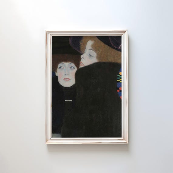 Friends I (the Sisters) by Gustav Klimt (1907) | Art Nouveau