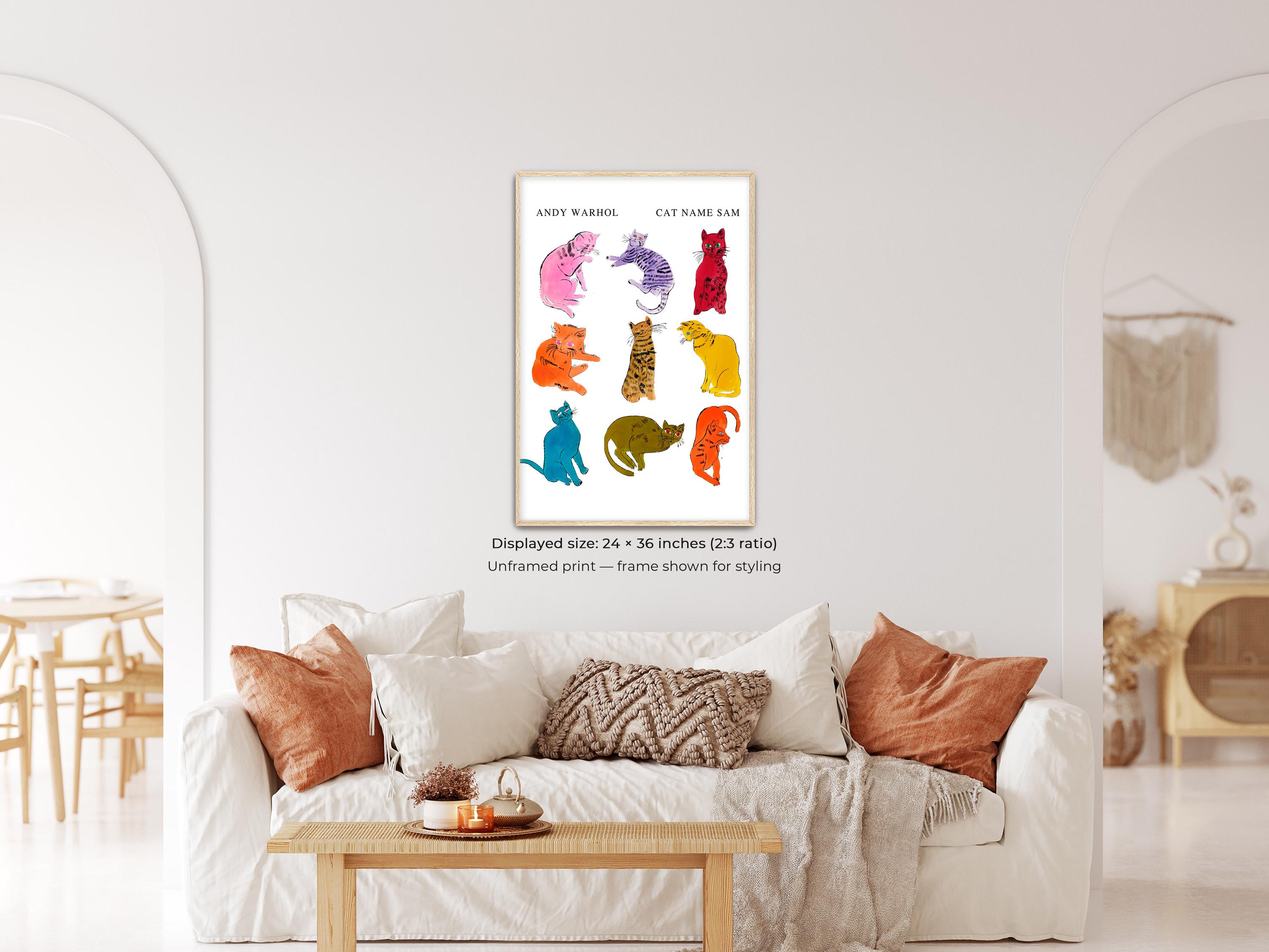 Cat Name Sam Collage Poster by Andy Warhol Poster Print | Cat Art