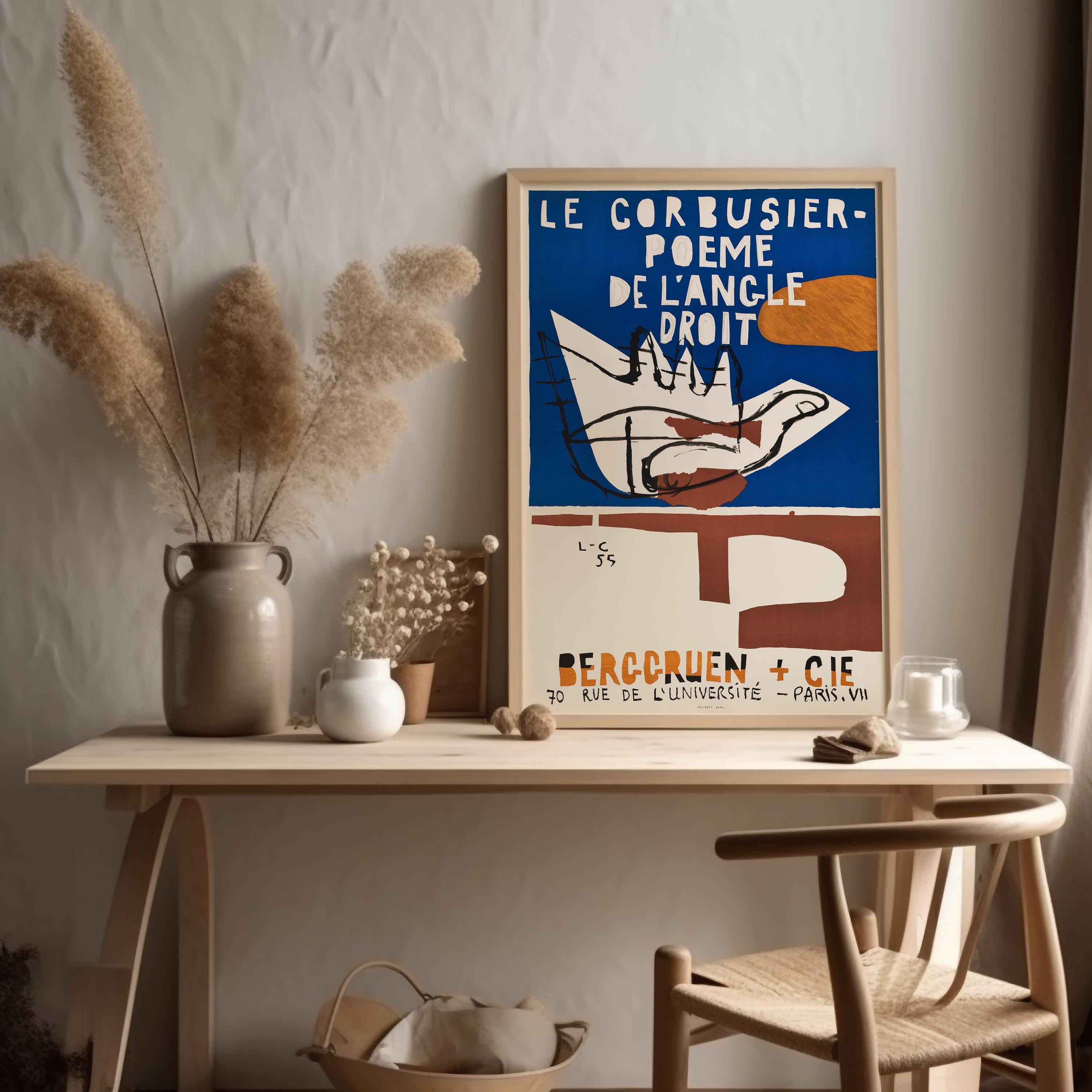 コレクション FH/le corbusier abcdesignePOSTERCALENDAR Le Corbusier Poster Print, Mid Century Modern French Art