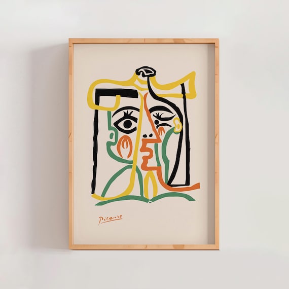 Tête De Femme by Pablo Picasso | Modern Abstract Portrait Art