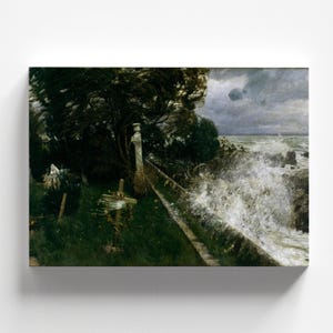 Seaside Cemetery by Adolf Hirémy-Hirschl (1897) | Symbolism, Landscape (D0019)