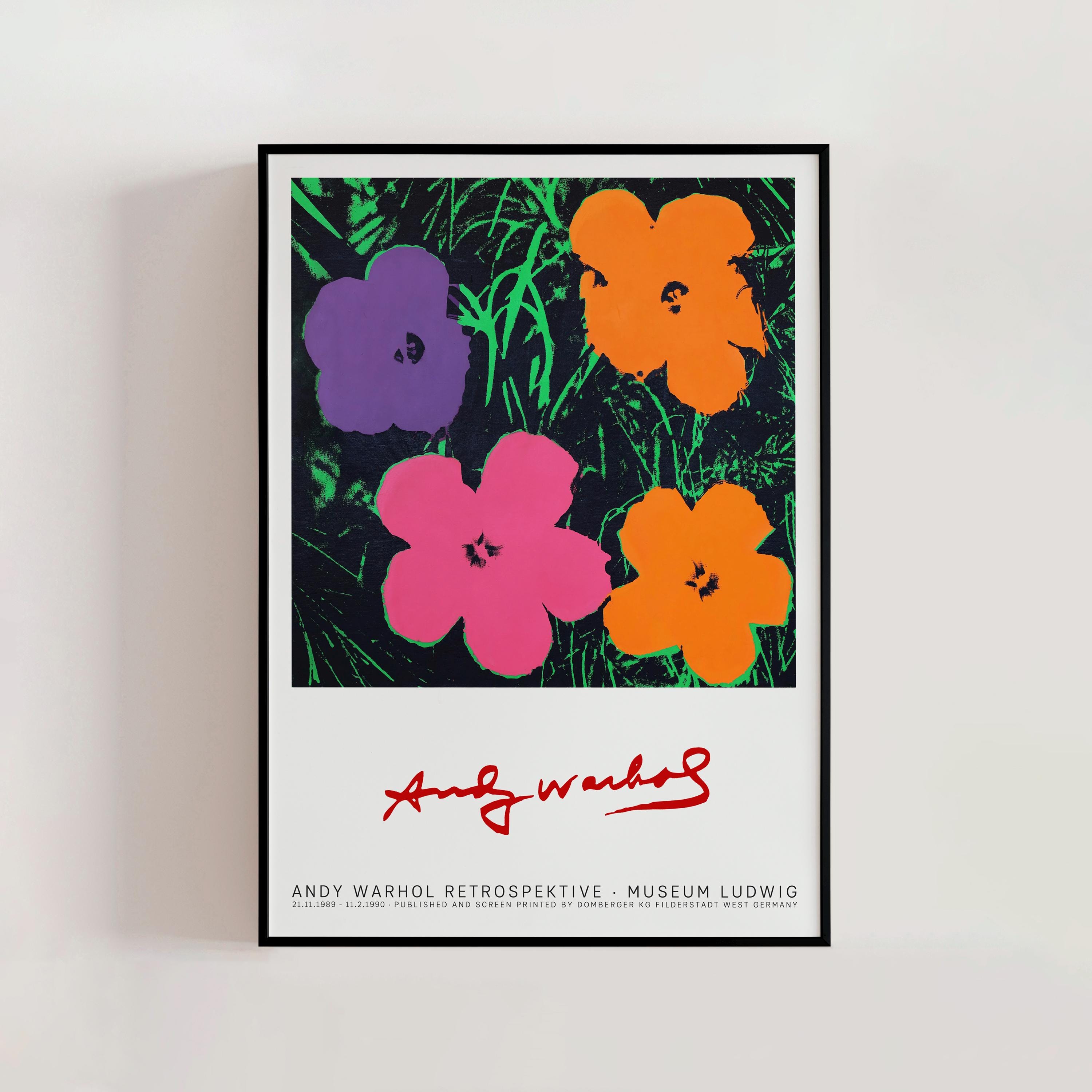 Andy Warhol Flower 1 – Tableau Imprimé Sur Toile – Pop Art Italien – Neuf