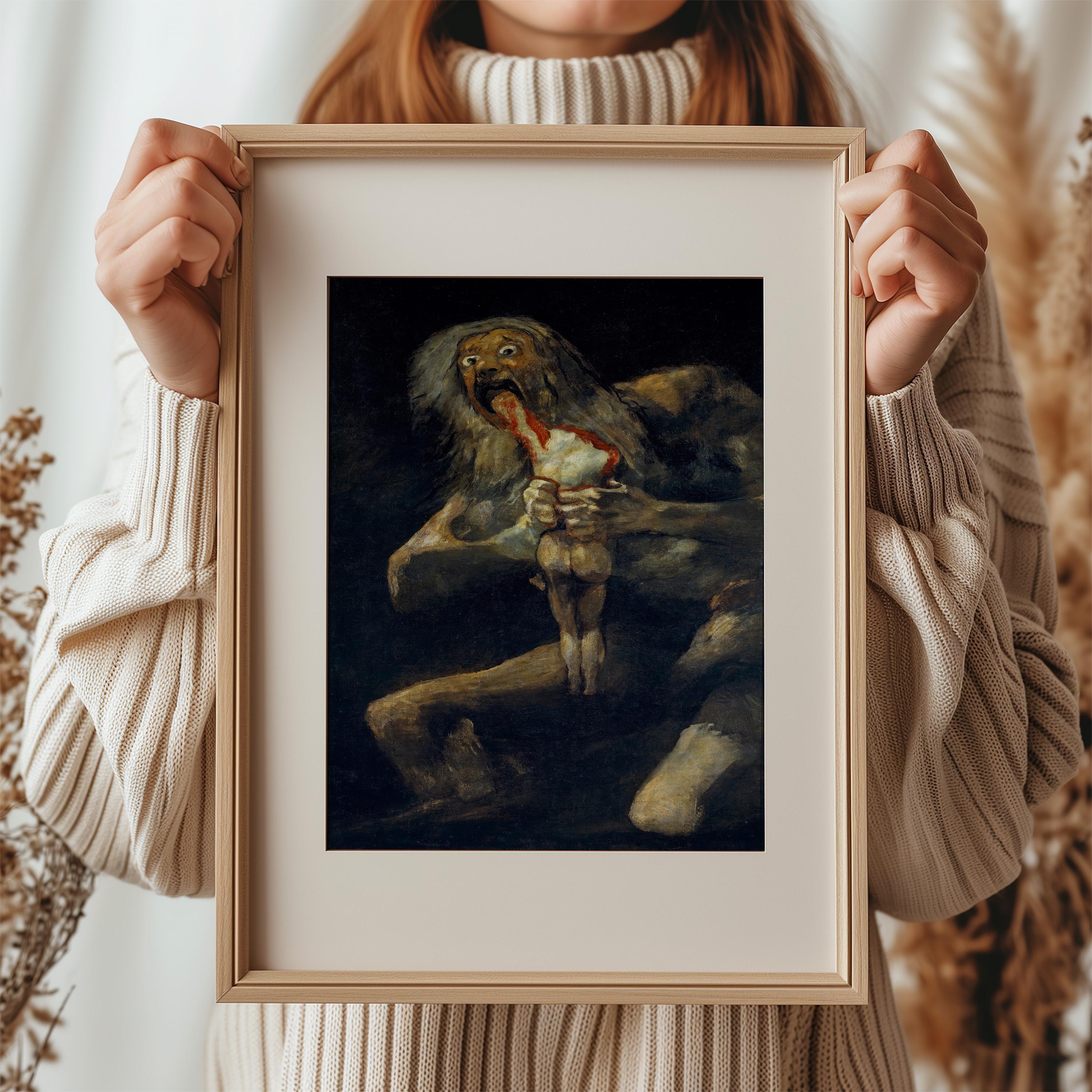 Saturn Devouring His Son From 'the Black Paintings' by Francisco Goya ...