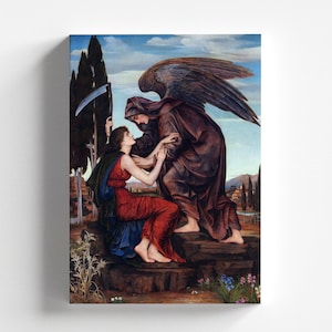 Engel des Todes von Evelyn De Morgan 1881 | Pre-Raphaelite Kunstdruck (B4123)