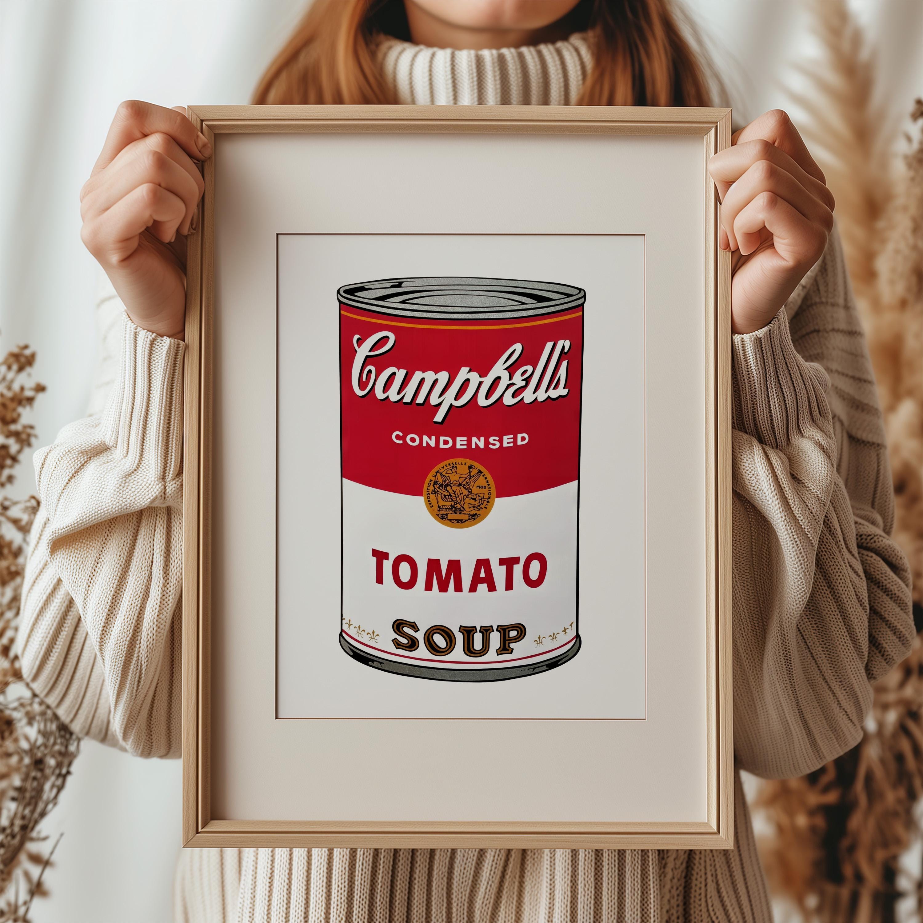 Andy Warhol Tomato Soup Print, Pop Art Poster, Campbell Soup