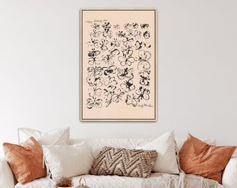 Happy Butterfly Day by Andy Warhol Canvas Print | Grid Pattern Design, Pop Art (B0577)