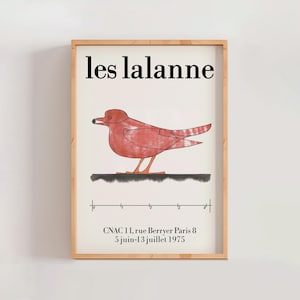 Les Lalanne 1975 Bird Poster Print, Vintage Wall Art, Mid Century Modern Gallery Wall Decor, Living Room Home Decor (A0393)
