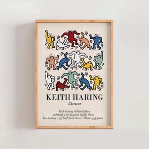 Dancer by Keith Haring Poster Art Print Color | Pop Art Print (A0009)