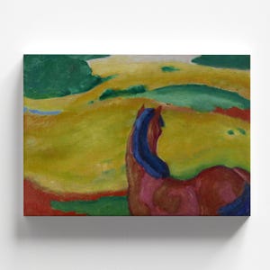 Pferd in einer Landschaft von Franz Marc 1910 | Expressionismus Kunstdruck (D0662)