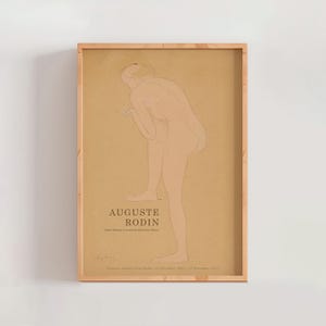 Auguste Rodin Rysunek Pochylający Się Do Przodu Plakat, Salon Sypialnia Dom Dekoracja Ścienna, Nowoczesna Galeria Dekoracji Ściennych, Pomysł Na Prezent (A0216)