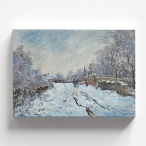 Snow Scene at Argenteuil by Claude Monet 1875 | Impressionism Art Print (D0851)