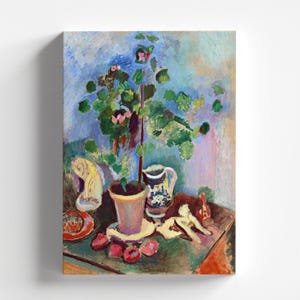 Still Life with Geranium by Henri Matisse 1906 | Fauvist Still Life Art Print (B4804)