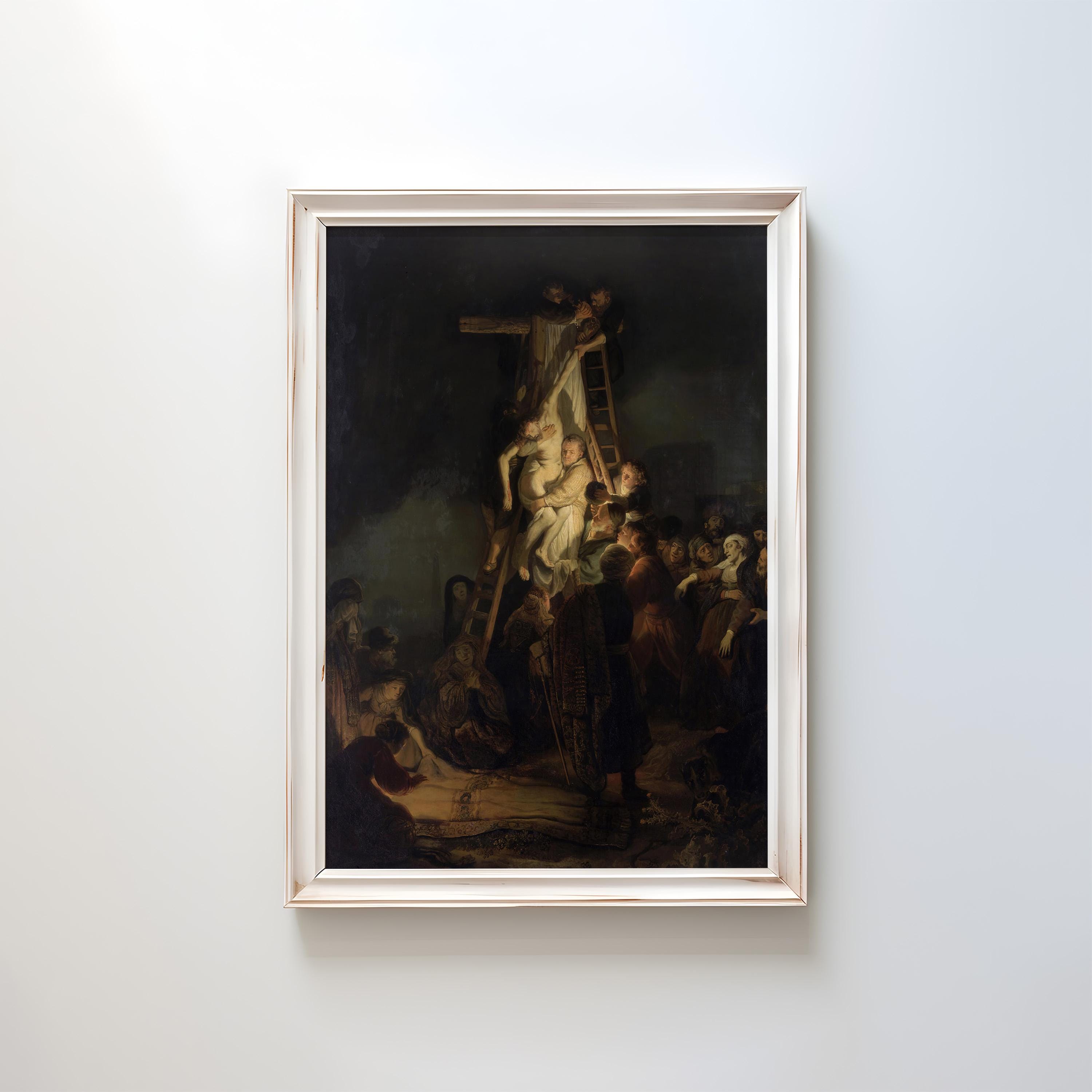 The Descent From the Cross by Rembrandt 1634 | Baroque Art Print The Descent From the Cross by Rembrandt 1634 | Baroque Art Print