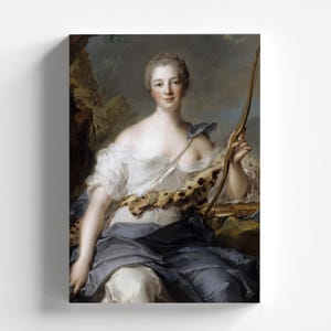 Jeanne-Antoinette Poisson, marquise de Pompadour de Jean-Marc Nattier 1746 | Impression d'art rococo (B4076)