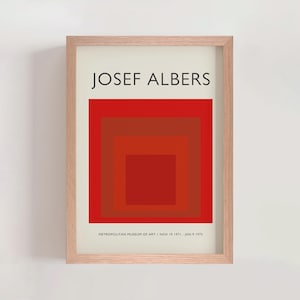 Josef Albers Homage to The Square Poster, Geometric Abstract Mid Century Modern Contemporary Wall Art, Modern Gallery Wall Decor (A0677)
