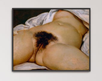 The Origin of the World (L'Origine du monde) by Gustave Courbet Poster Print | Realist Art, 19Th Century Art (B4921)