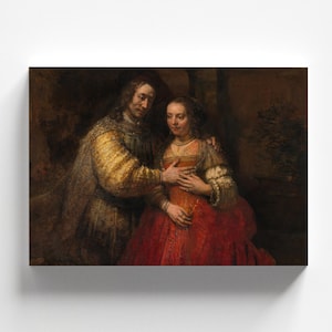Isaac and Rebecca, known as &#39;The Jewish Bride&#39; by Rembrandt c.1665-69 | Baroque Art Print (B3838)
