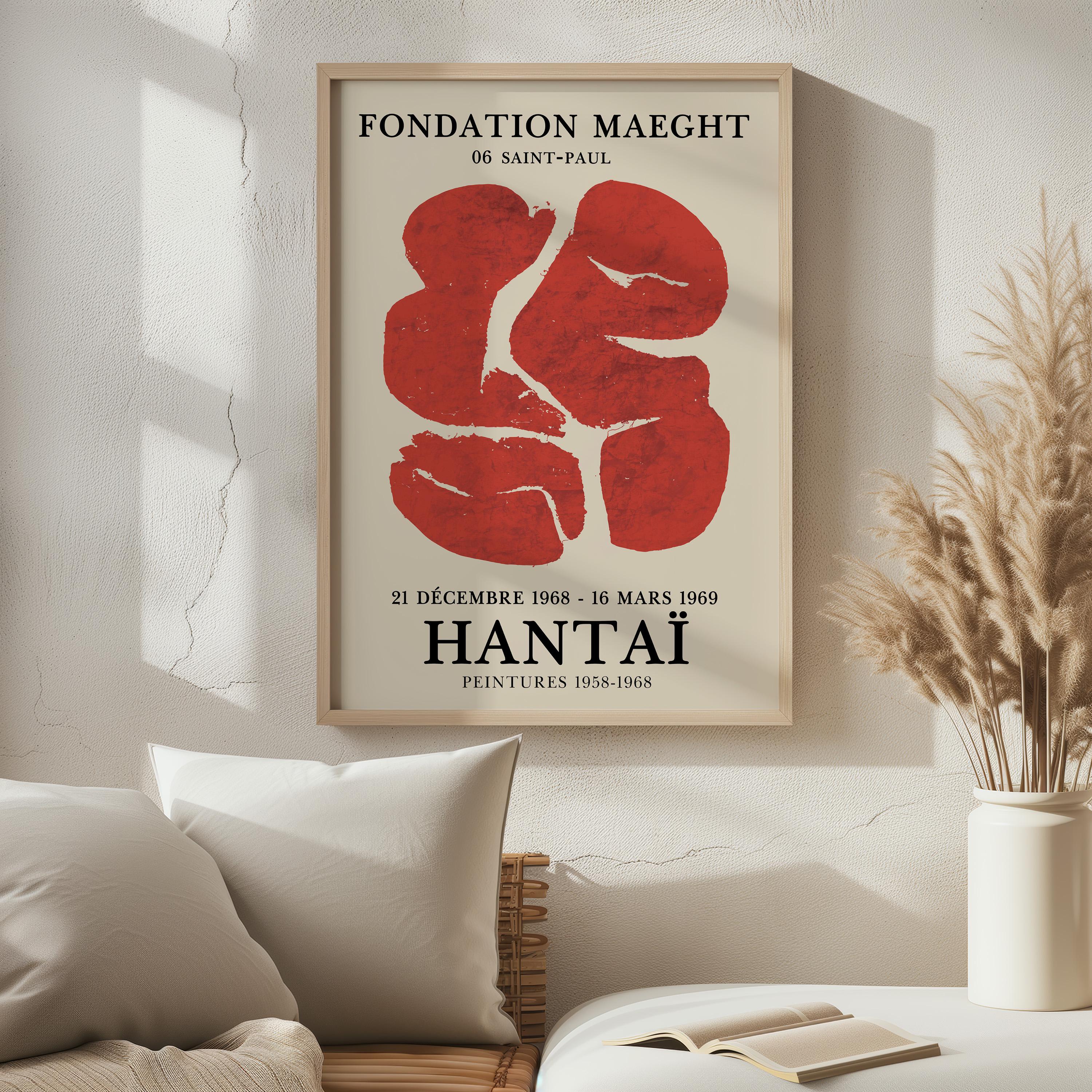 Simon Hantai Galerie Maeght Exhibition Poster, French Mid Century