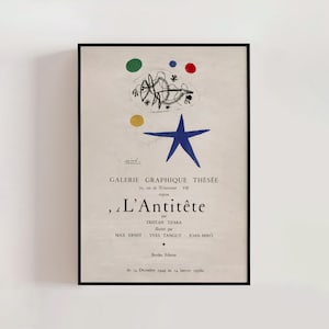 Galerie Graphique Thésée ausstellen L 'Antitête par Tristan Tzara Illustré par Max Ernst - Yves Tanguy - Joan Miró 1949 von Joan Miró (A0388)