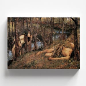 Una Naiade o Hylas con una Ninfa di John William Waterhouse 1893 / Stampa artistica preraffaellita (B4870)