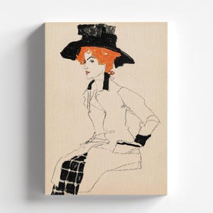 Portrait of a Woman by Egon Schiele 1910 | Expressionist Art Print (D0177)