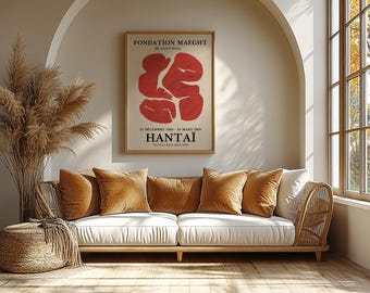パリのGalerie maeght がIsami Hishidaに送った資料 Simon Hantai Galerie Maeght Exhibition Poster, French Mid Century