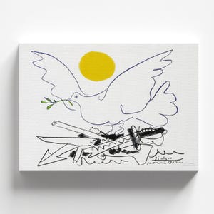 Pomba com Sol (Colombe au soleil) de Pablo Picasso 1962 | Impressão de Arte Moderna (B8346)
