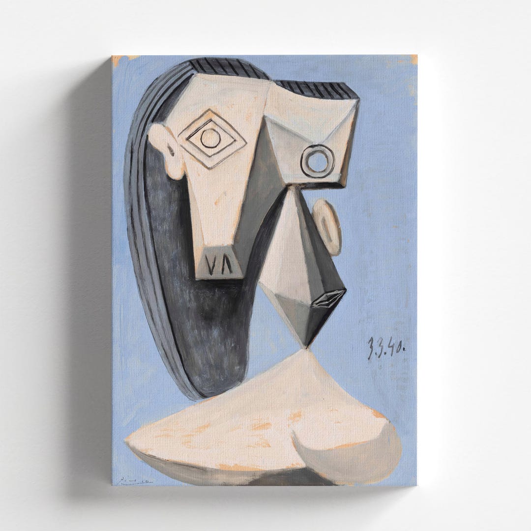 Tête De Femme by Pablo Picasso 1940 | Cubism Art Print (D0309) - Etsy