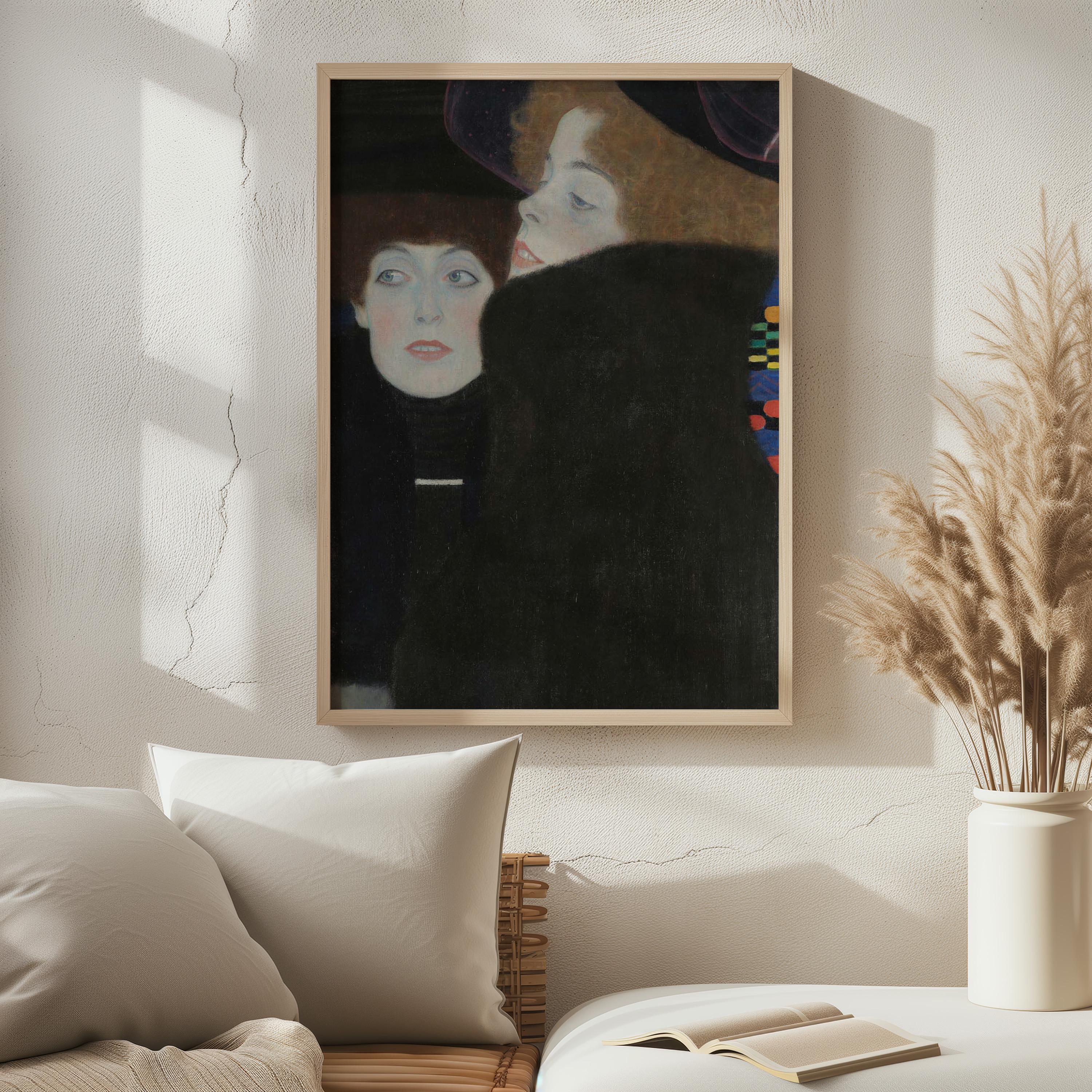 Friends I (the Sisters) by Gustav Klimt (1907) | Art Nouveau