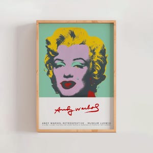 Andy Warhol Retrospektive Museum Ludwig Museum Poster, Marilyn Monroe, Pop Art Decor Gallery Wall Decor, Living Room Home Decor (A0083)
