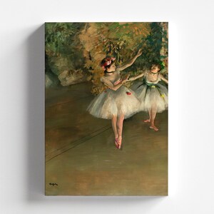 Två dansare på scen av Edgar Degas 1877 | Impressionistiskt konsttryck (B4570)