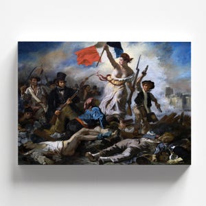 Liberty Leading the People (La Liberté guidant le peuple) by Eugène Delacroix 1830 | Romanticism Art Print (B4170)