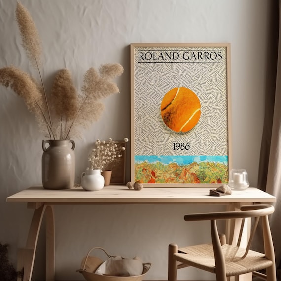 Roland Garros French Open 1986 Poster, Jiri Kolar, Modern French
